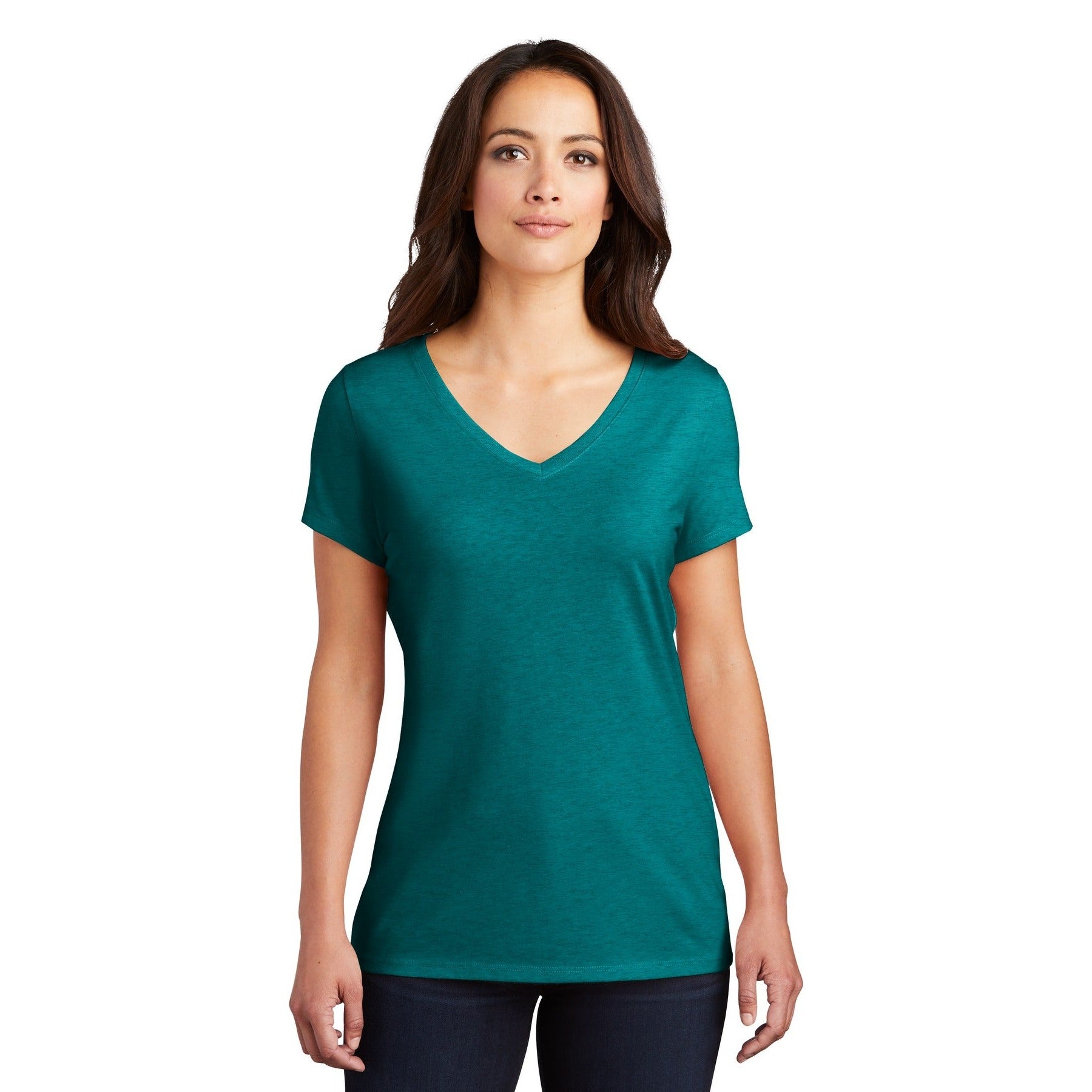 District-District® Women's Perfect Tri® V-Neck Tee. DM1350L-MedTech-12